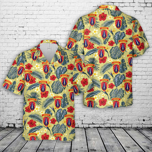 US Army Security Force Assistance Brigade SSI Hawaiian Shirt