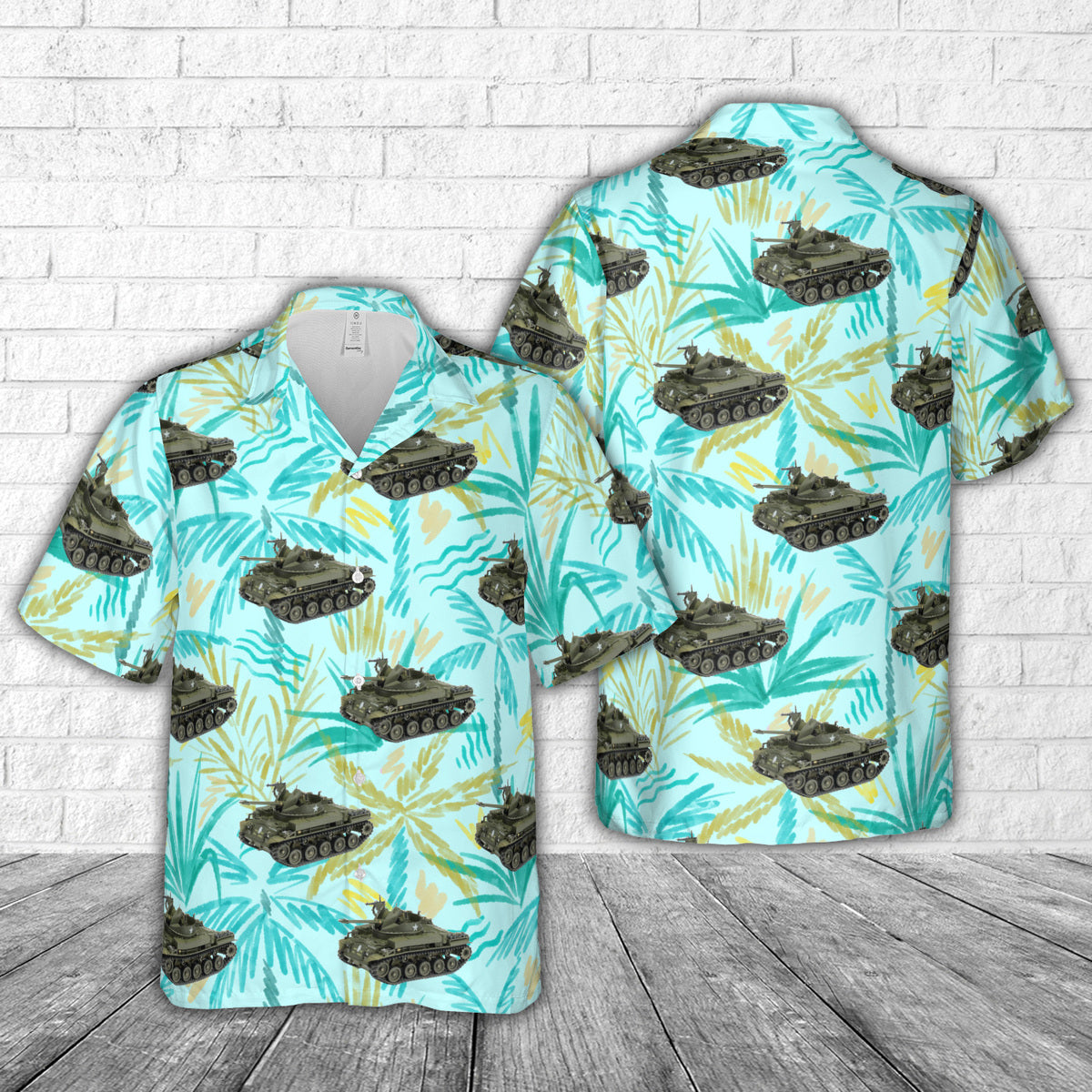 US Army Self Propelled A.A. Gun M42 Duster Hawaiian Shirt