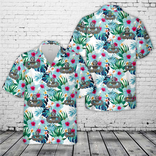 US Army Senior Jumpmaster with 3 Combat Stars Hawaiian Shirt