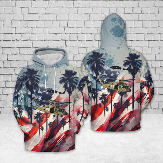 US Army Sikorsky UH-60 Black Hawk 3D Hoodie