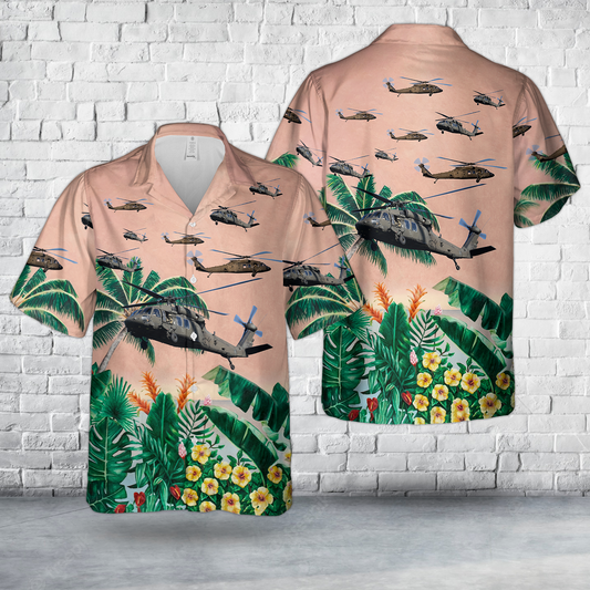 US Army Sikorsky UH-60 Black Hawk Hawaiian Shirt