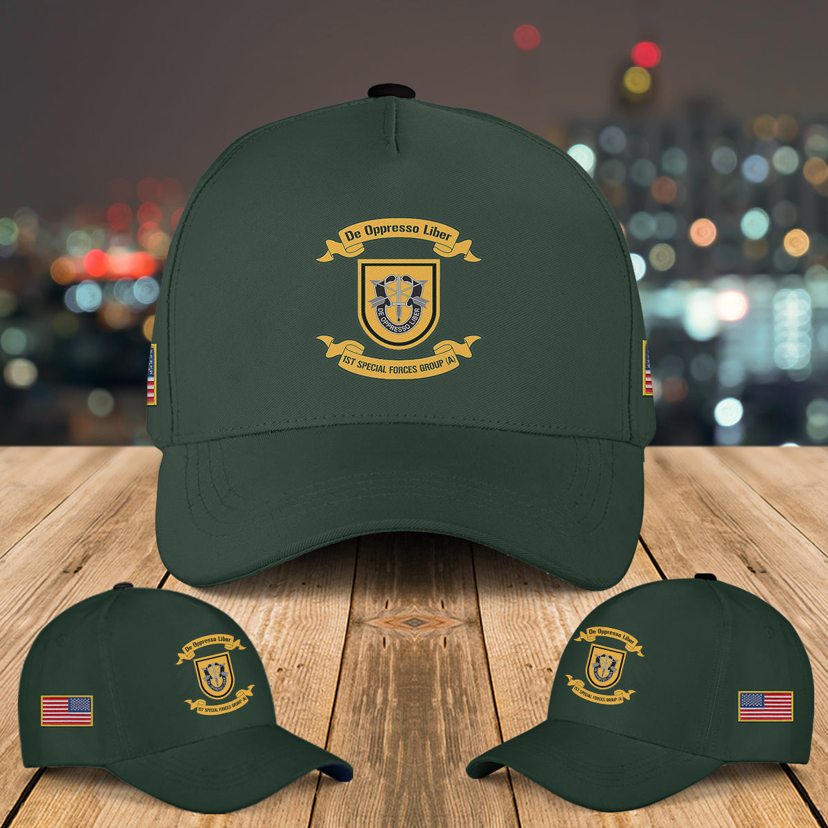 US Army Special 1st Special Forces Group (1st SFG)(A) - Green Berets Baseball Cap