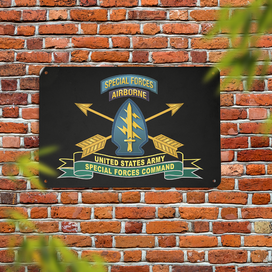 US Army Special Force Airborne Special Operations Command Decorative Metal Sign
