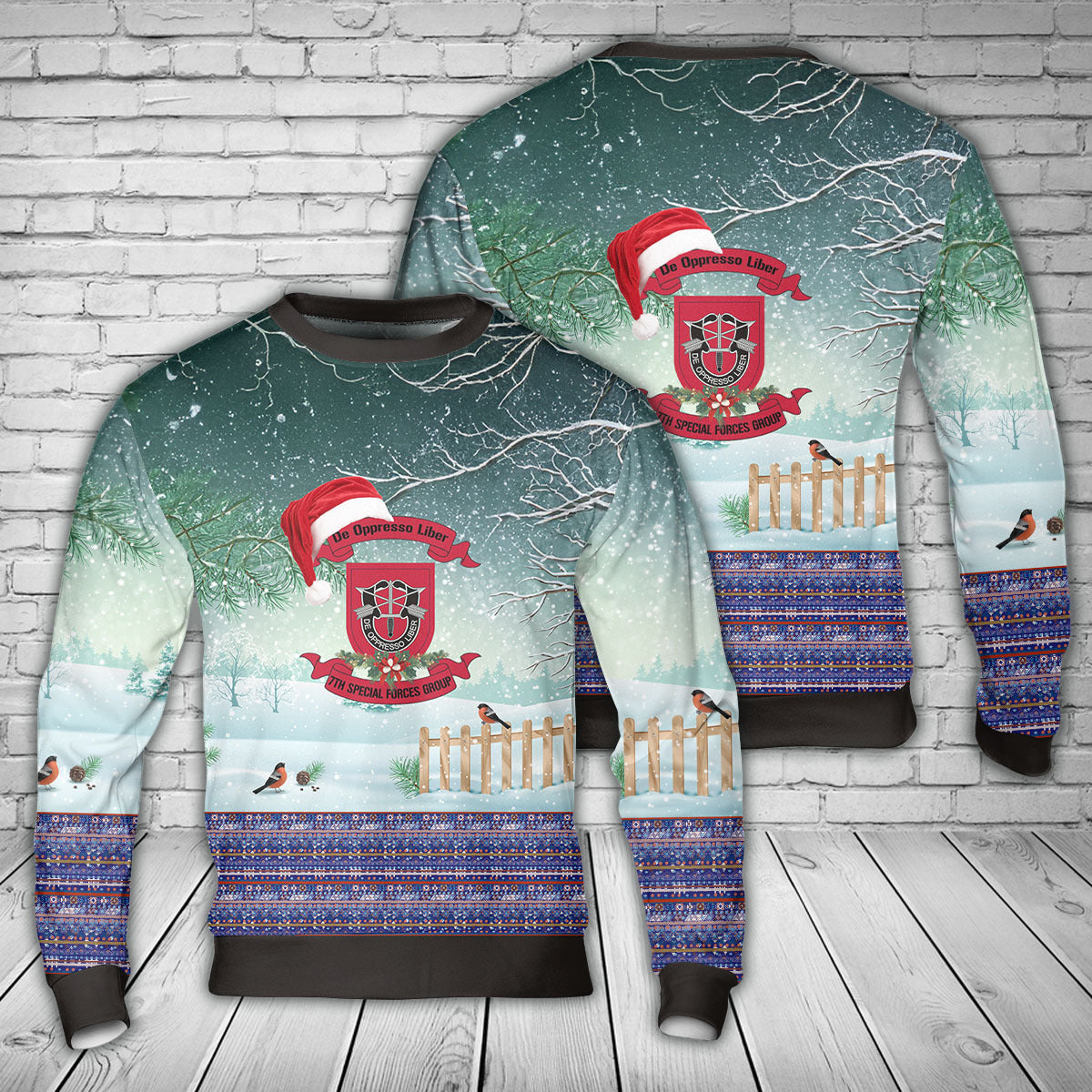 US Army Special Forces 7th Special Forces Group (Airborne) (7th SFG) (A) Christmas Sweater
