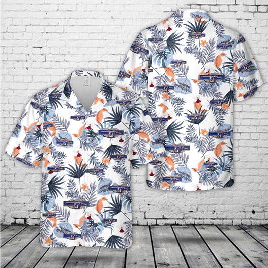 US Army 18th Airborne Combat Infantry Airborne Badge Army CIB Hawaiian Shirt