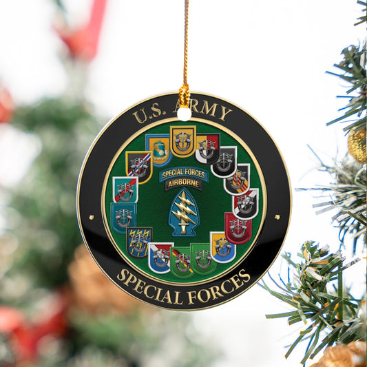 US Army Special Forces Group Ceramic Ornament
