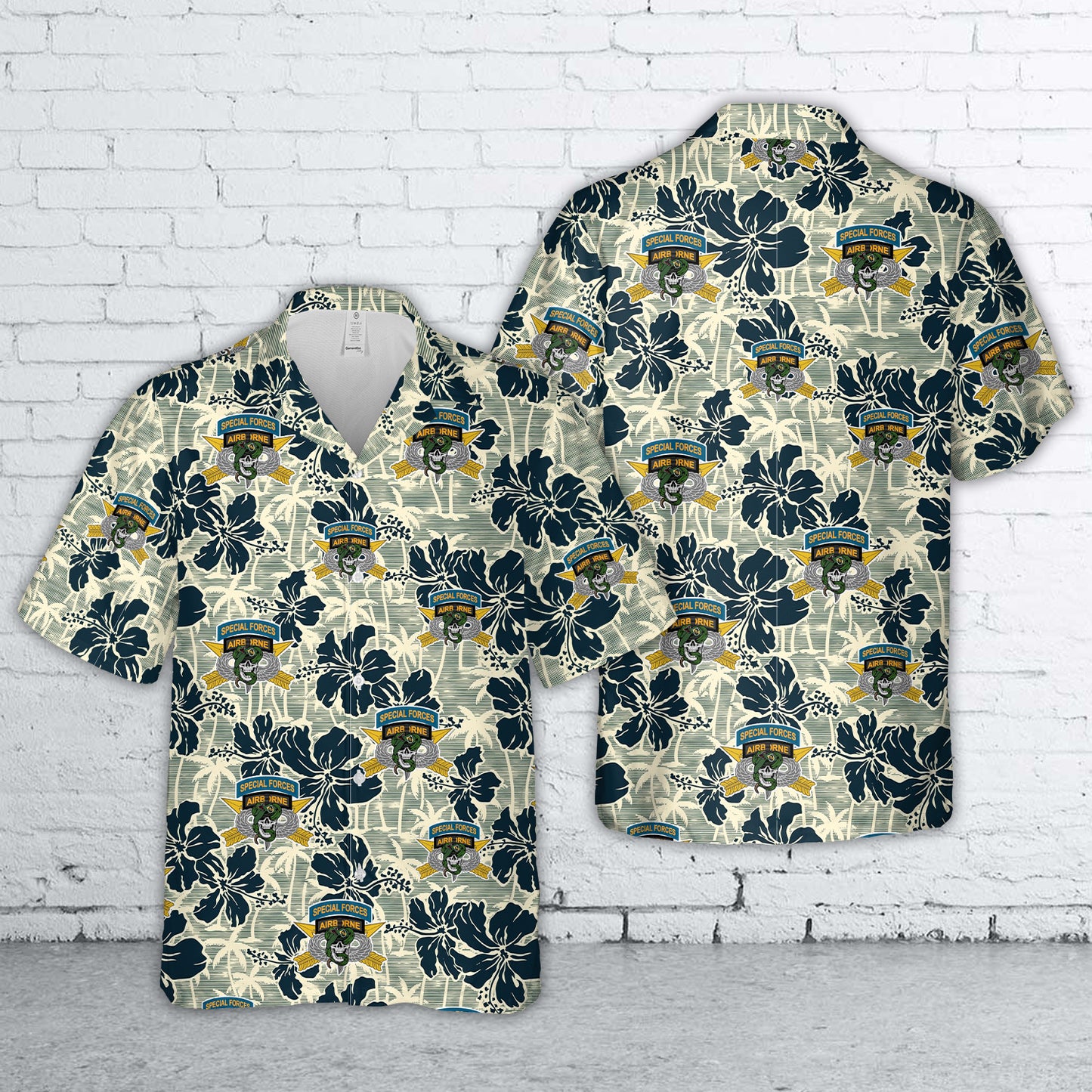 US Army Special Forces Jungle Skull Hawaiian Shirt