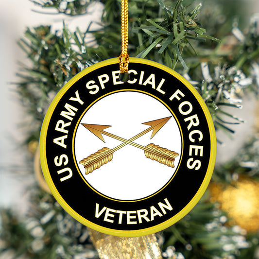 US Army Special Forces Veteran Ceramic Ornament