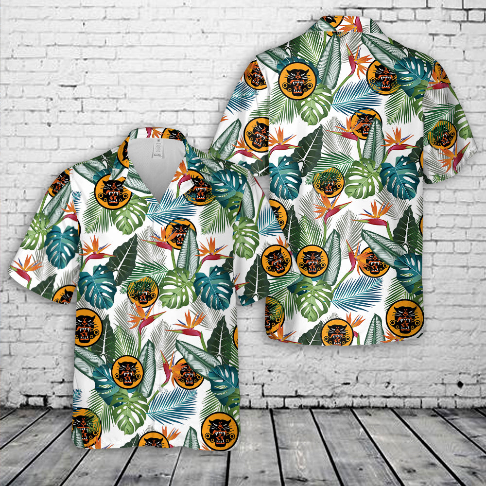 US Army Tank Destroyer Hellcat Hawaiian Shirt