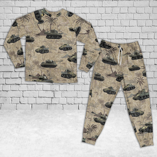 US Army Tanks WWII Kid Raglan Pajamas Set