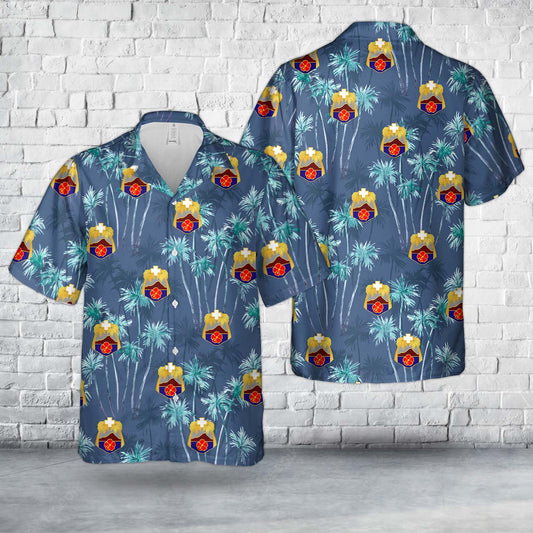US Army Tripler Army Medical Center Unit Crest Hawaiian Shirt