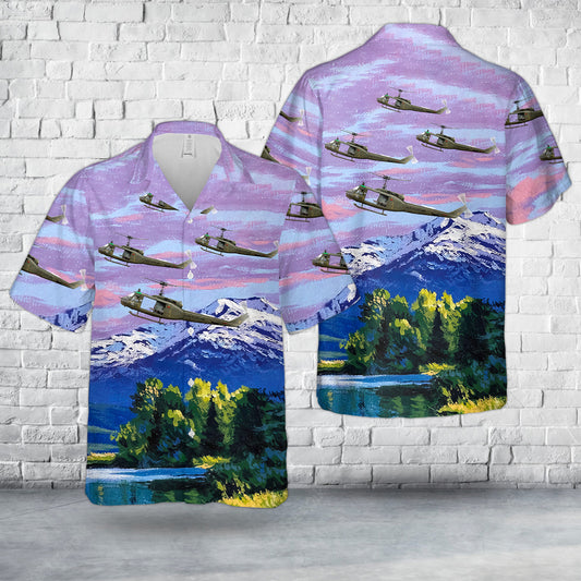 US Army UH-1D “Iroquois" 1st Cavalry Division (Airmobile), 229th Aviation Battalion, “A” Company Vietnam, 1965 Hawaiian Shirt