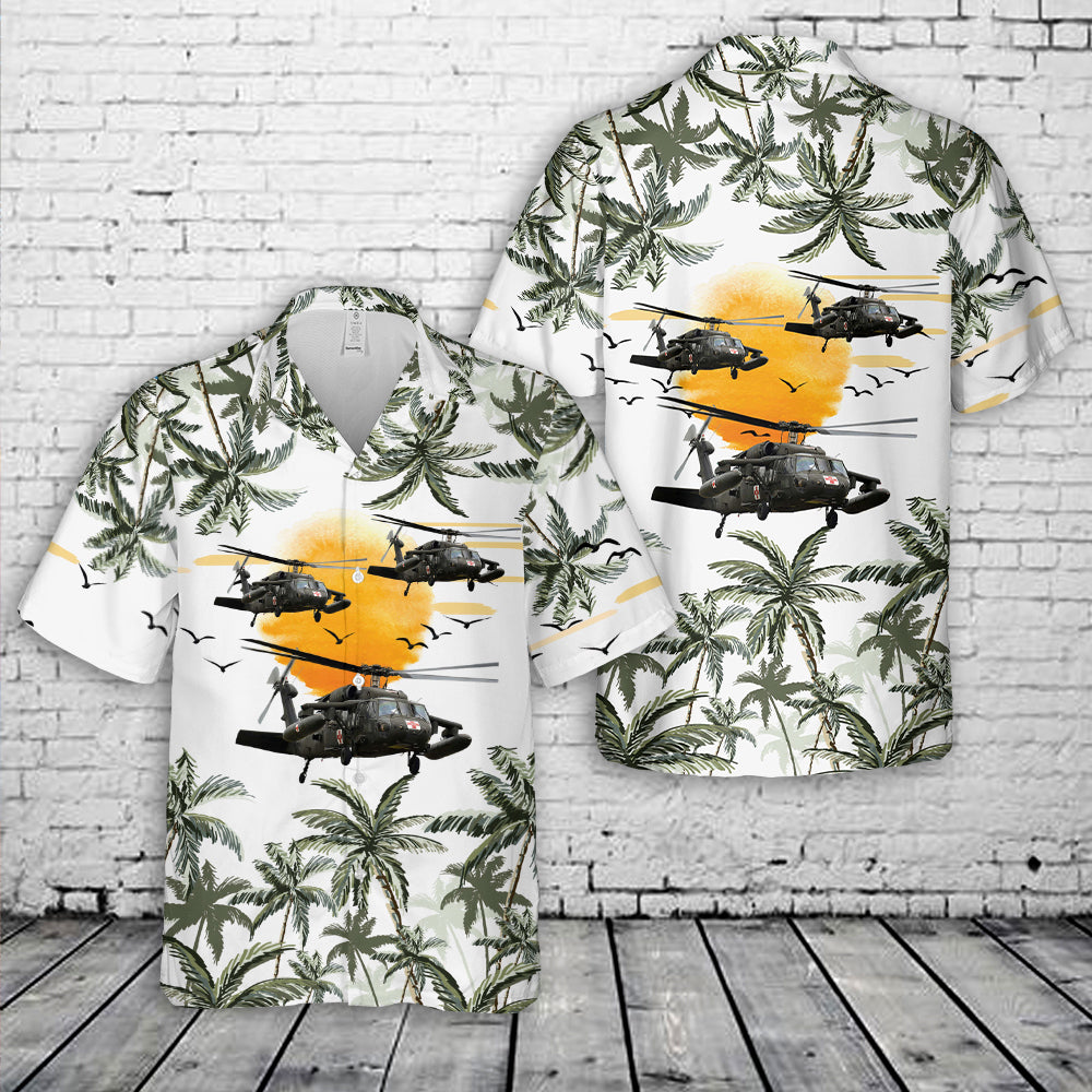 US Army UH60 Blackhawk MEDEVAC helicopter Hawaiian Shirt