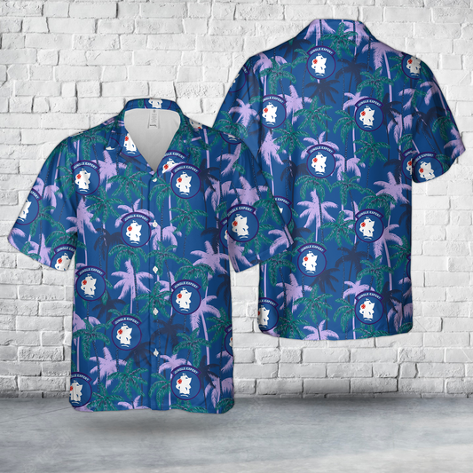 US Army USARSO Jungle Expert Patch Hawaiian Shirt