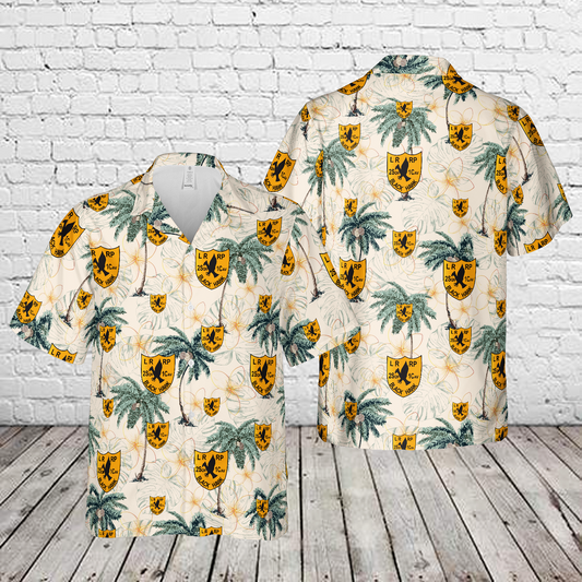 US Army Vietnam Combat Veteran - 2nd Squadron, 1st Cav Regt LRRP - Black Hawk Hawaiian Shirt