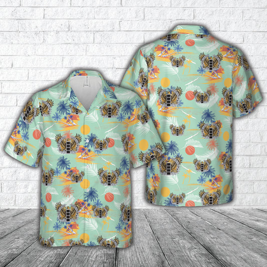 US Army Warrant Officer CW4 Eagle Rising Badge Hawaiian Shirt