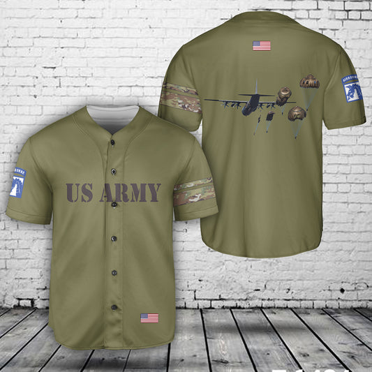 US Army XVIII Airborne Corps Baseball Jersey