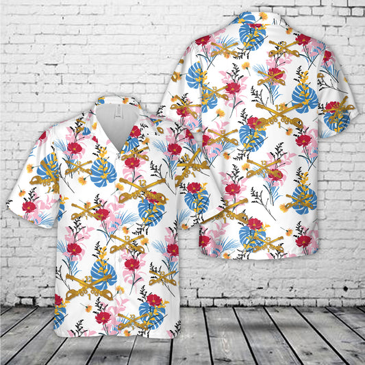 US Army 1st Battalion 12th Cavalry Branch Hawaiian Shirt