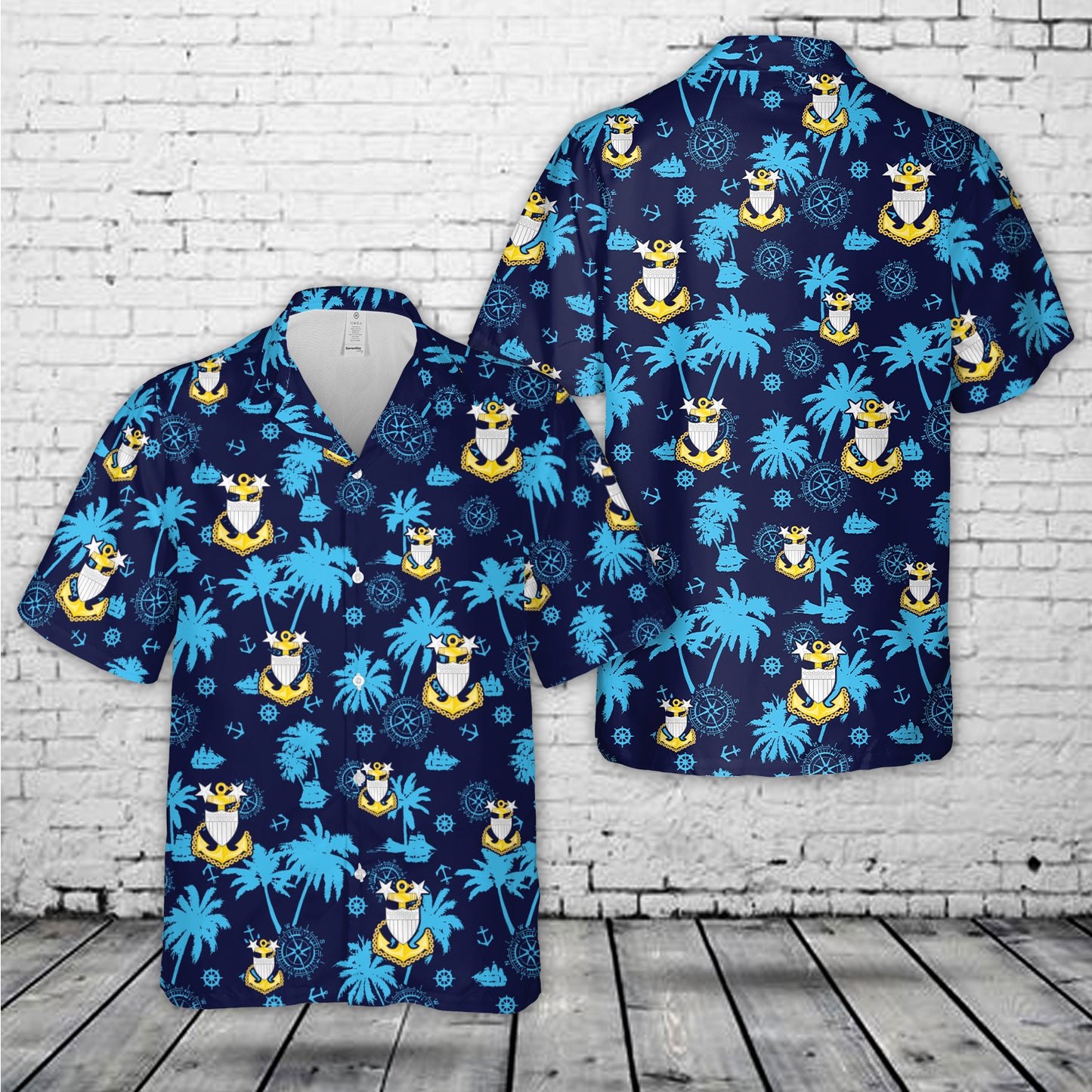 US Coast Guard Cap Device Master Chief E-9 Hawaiian Shirt