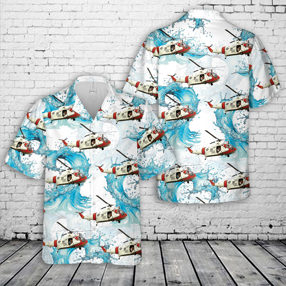 US Coast Guard HH-52A Seaguard helicopter Hawaiian Shirt