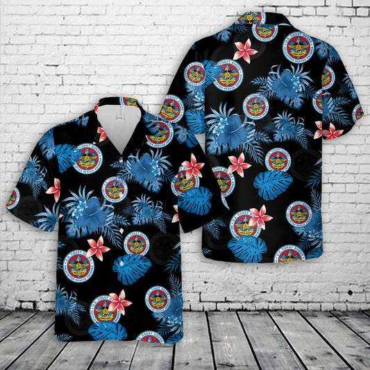 US Coast Guard Helicopter Rescue Swimmer Hawaiian Shirt