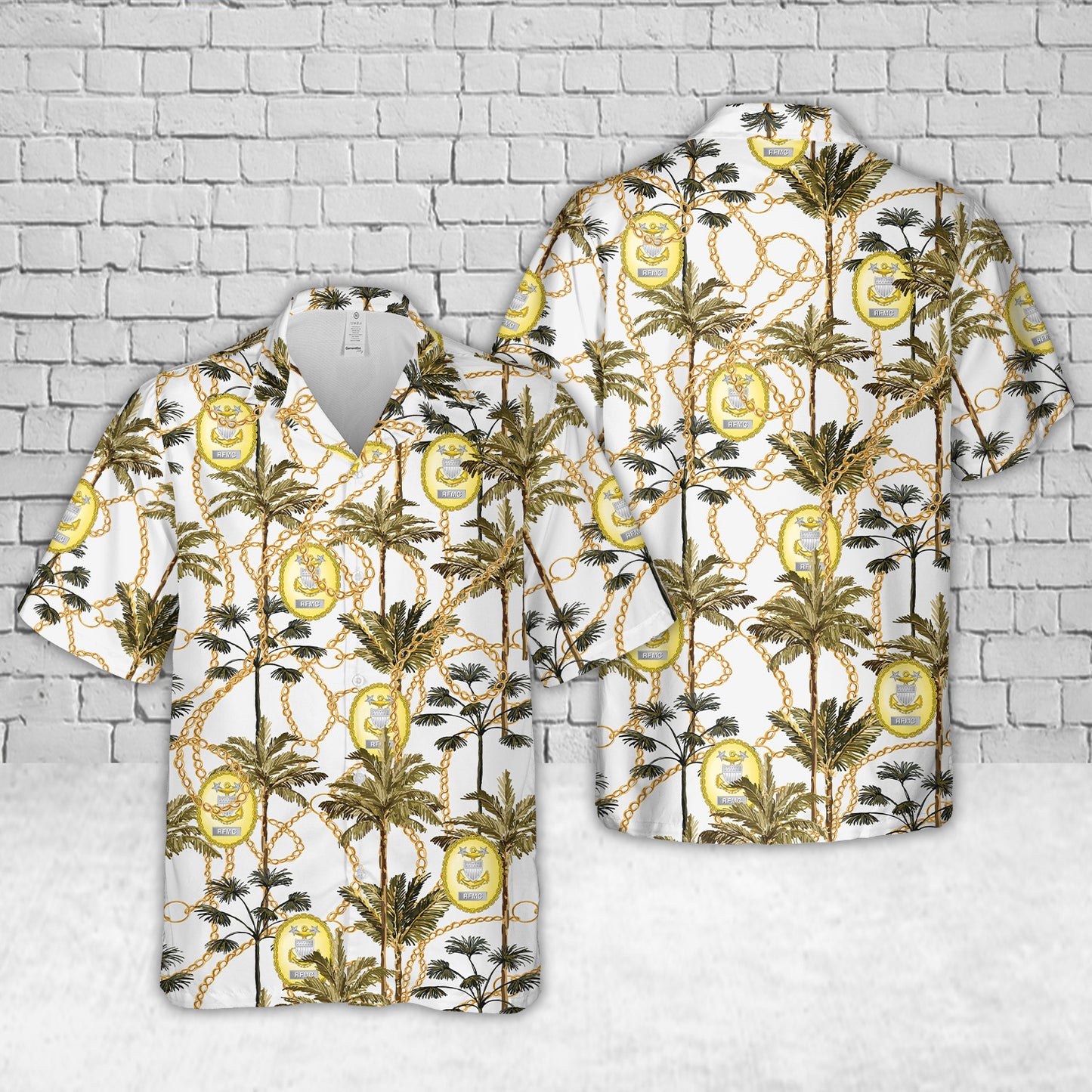 US Coast Guard Reserve Force Master Chief Badge Hawaiian Shirt