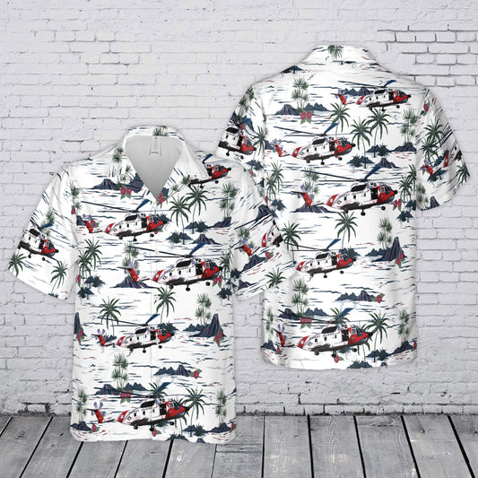 US Coast Guard Sikorsky HH-3F Pelican Hawaiian Shirt