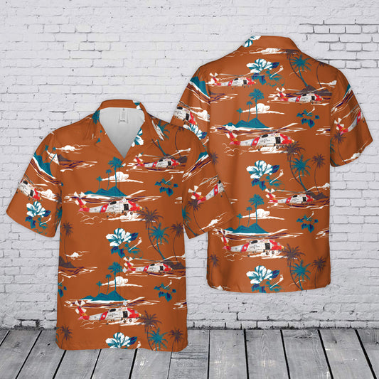 US Coast Guard Sikorsky MH-60T Jayhawk Hawaiian Shirt