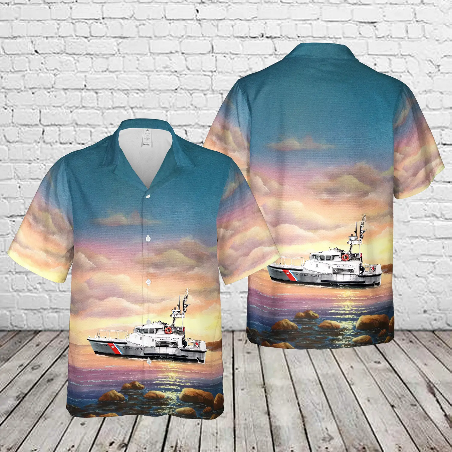 US Coast Guard Station Noyo River CG 47247 Hawaiian Shirt
