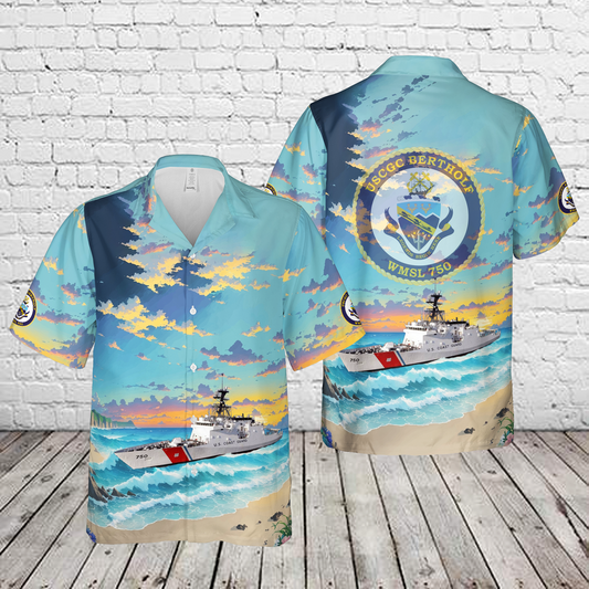 US Coast Guard USCGC Bertholf (WMSL-750) Hawaiian Shirt