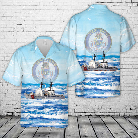 US Coast Guard USCGC Chase (WHEC-718) Hamilton-class cutter Hawaiian Shirt