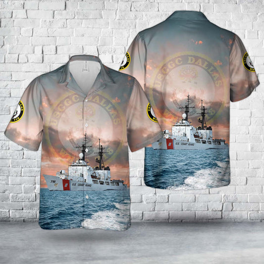US Coast Guard USCGC Dallas (WHEC-716) Hamilton-class cutter Hawaiian Shirt