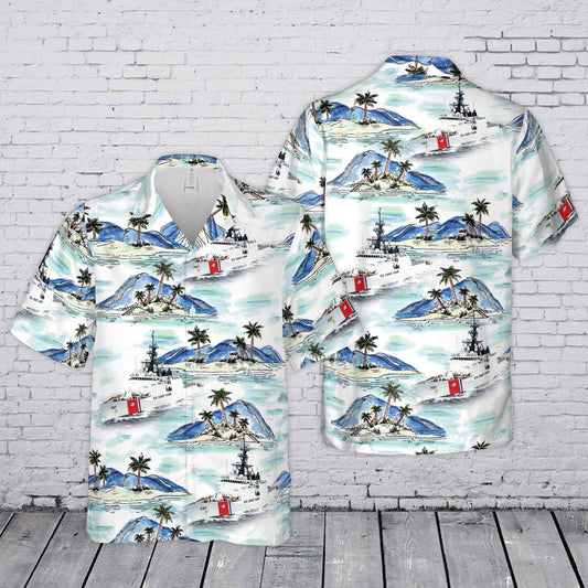 US Coast Guard USCGC Waesche (WMSL-751) Legend-class cutter Hawaiian Shirt