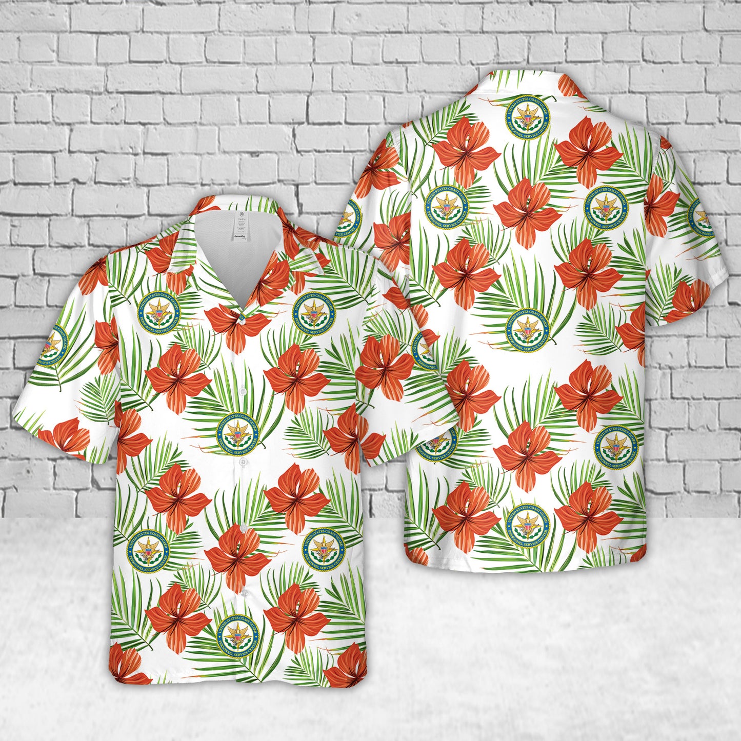 US Coast Guard USCG Personnel Service Center Hawaiian Shirt
