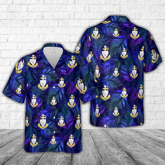 US Coast Guard (USCG) Cap Device Senior Chief E-8 Hawaiian Shirt