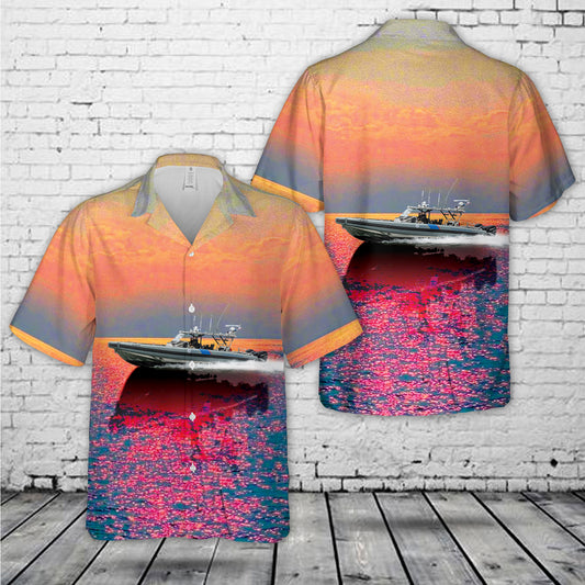 US Customs and Border Protection Air and Marine Operations Interceptor Class Coastal Interceptor Vessel (CIV) Hawaiian Shirt