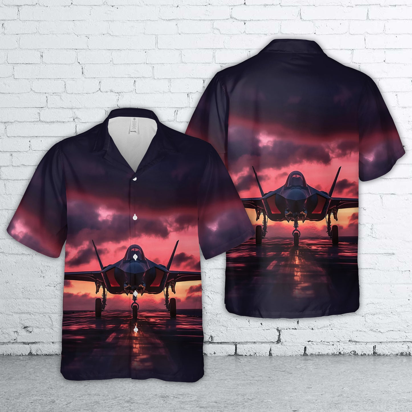 US F-35 Lightning II Stealth Fighter Jet Hawaiian Shirt