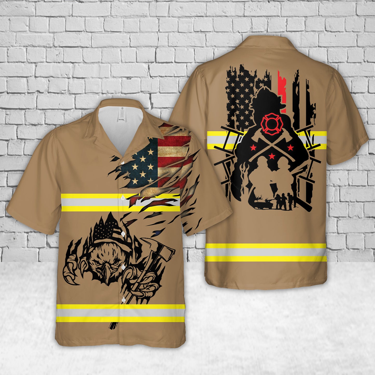 US Fire Fighter Hawaiian Shirt