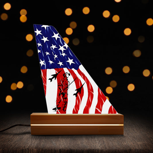 US Flag Air National Guard Custom Shape Photo Night Light