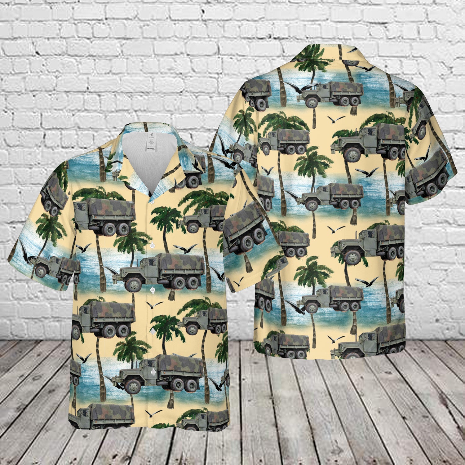 US M35A2 Truck Hawaiian Shirt