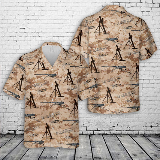 US Marine Corps Desert MARPAT Hawaiian Shirt