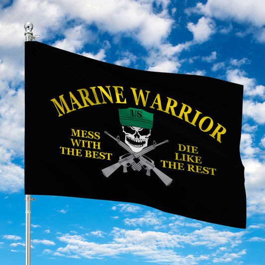 US Marines Mess With The Best Die Like The Rest House Flag