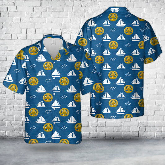 US NOAA Corps Command at Sea insignia Hawaiian Shirt