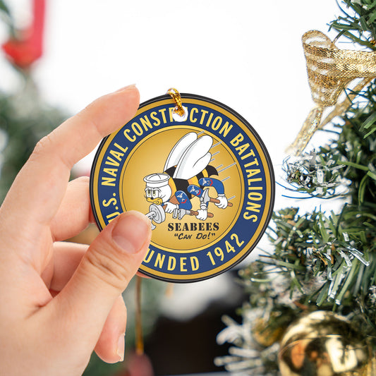 US Naval Seabees Founded 1942 Ceramic Ornament