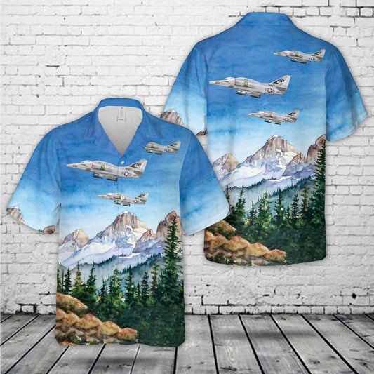 US Navy A-4F Skyhawk VA-212 Rampant Raiders, NP306 155019. CVW-21, USS Hancock CV-19 - 1970 Hawaiian Shirt