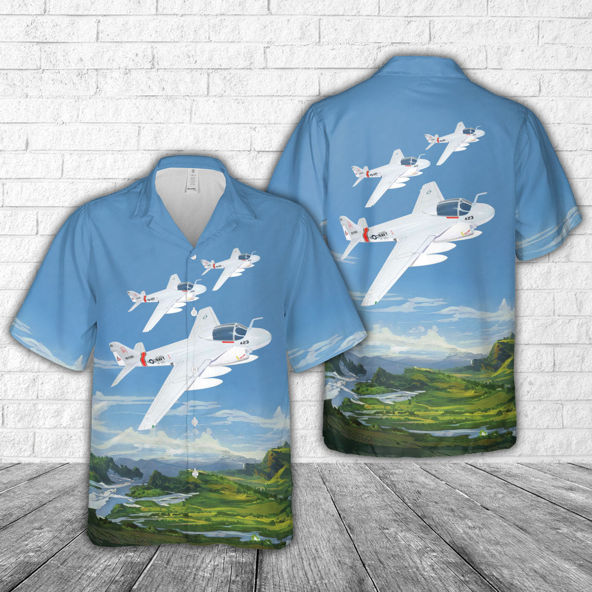 US Navy Attack Squadron VA-304 Firebirds KA-6D Hawaiian Shirt