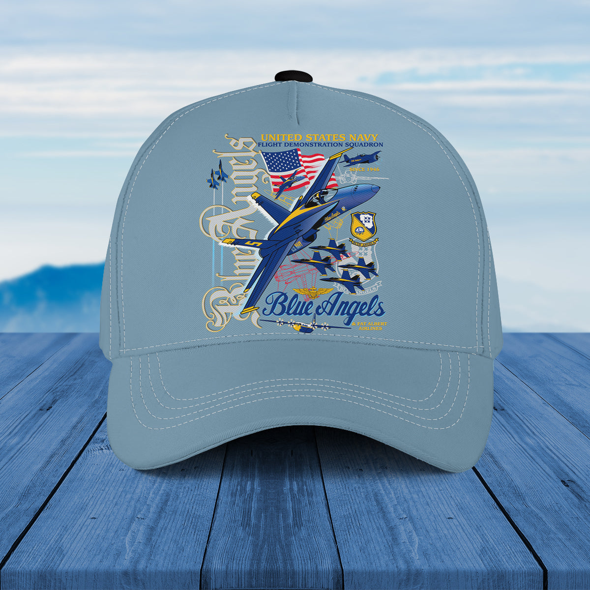 US Navy Blue Angels Flight Demonstration Squadron Baseball Cap