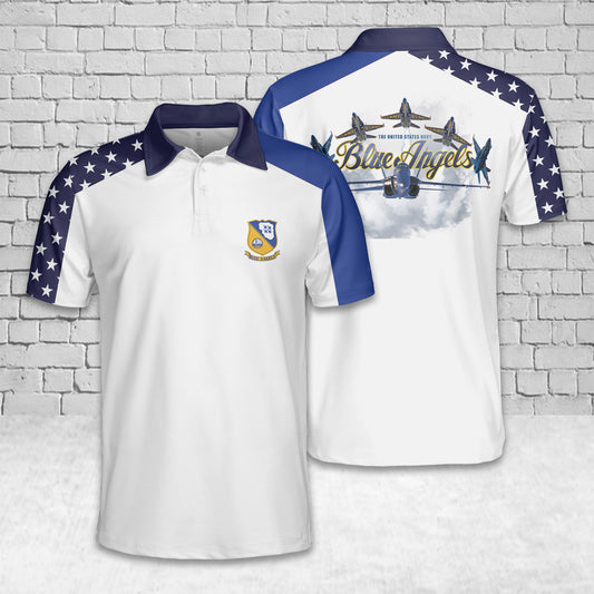 US Navy Blue Angels Polo Shirt
