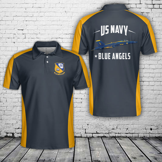 US Navy Blue Angels Polo Shirt