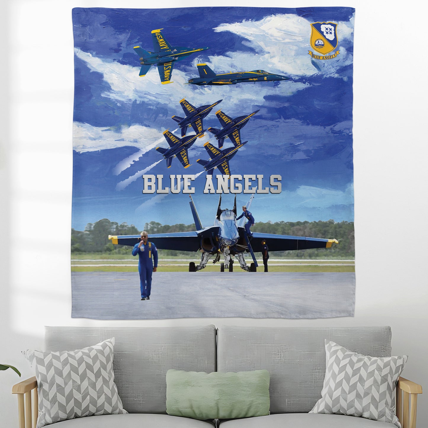 US Navy Blue Angels Tapestry